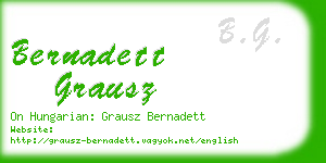 bernadett grausz business card